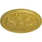 Ekena Millwork Swindon Ceiling Medallion (Fits Canopies up to 2 7/8"), Hand-Painted Rich Gold, 16 7/8"OD x 1 1/2"P CM16SWRGS - alternate 4